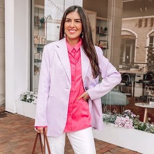 Light Purple Oversized Blazer